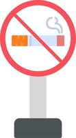 No Smoking Sign Board Vector Icon