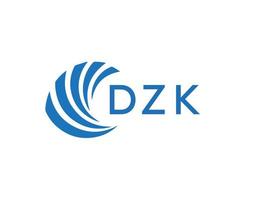 DZK letter logo design on white background. DZK creative circle letter logo concept. DZK letter design. vector