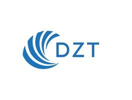 DZT letter logo design on white background. DZT creative circle letter logo concept. DZT letter design. vector