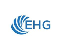 EHG letter logo design on white background. EHG creative circle letter logo concept. EHG letter design. vector