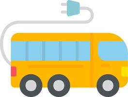 Electric Bus Vector Icon