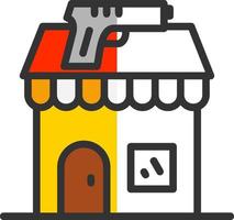 Gun Shop Vector Icon Design