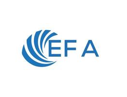 EFA letter logo design on white background. EFA creative circle letter logo concept. EFA letter design. vector