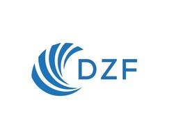 DZF letter logo design on white background. DZF creative circle letter logo concept. DZF letter design. vector