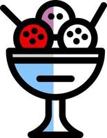 Icecream Bowl Vector Icon Design