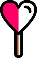 Heart Lollipop Vector Icon Design