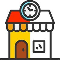 Clock Shop Vector Icon Design