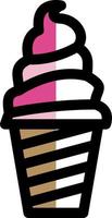 Ice Cream Cup Vector Icon Design