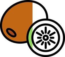 diseño de icono de vector de kiwi