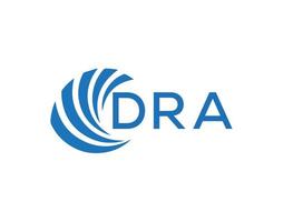 DRA letter logo design on white background. DRA creative circle letter logo concept. DRA letter design. vector