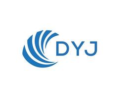 DYJ letter logo design on white background. DYJ creative circle letter logo concept. DYJ letter design. vector