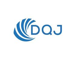 DQJ letter logo design on white background. DQJ creative circle letter logo concept. DQJ letter design. vector