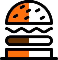 Burger Sandwich Vector Icon Design