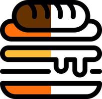 diseño de icono de vector de sándwich cubano