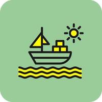 diseño de icono de vector de barco