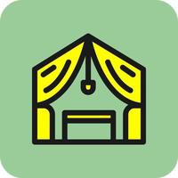 Luxury Camp Vector Icon Design