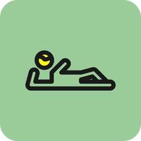 Lying Down Vector Icon Design