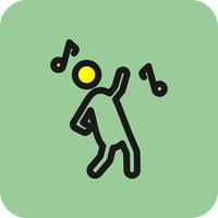 Dancing Vector Icon Design