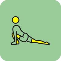 Low Lunge Right Vector Icon Design