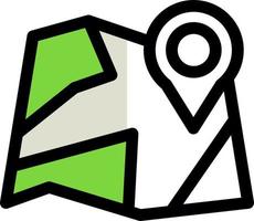 Paper Map Vector Icon Design