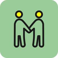 Friends Standing Vector Icon Design