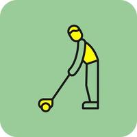 Golf Player Vector Icon Design