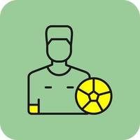 diseño de icono de vector de jugador de fútbol