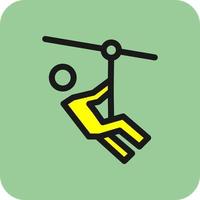 Zipline Vector Icon Design