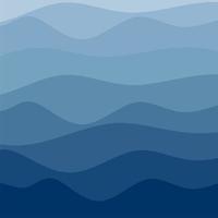 abstract sea waves background in blue color vector