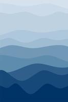 abstract sea waves background in blue color vector
