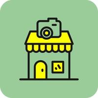 Camera Shop Vector Icon Design