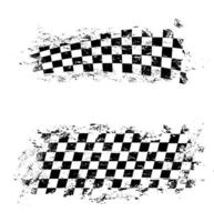 Motorsport race grunge checkered flag background vector