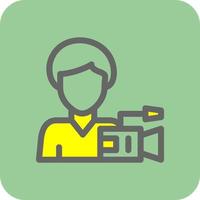 Camera Operator Vector Icon Design