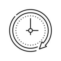 Alarm stopwatch isolated clock timer outline icon vector