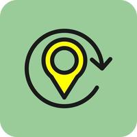 Refresh Location Vector Icon Design