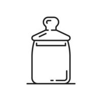 Bottle with cap isolated drinks food container vector