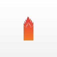 Flame Letter I Logo Design Vector Template. Beautiful Logotype Design For Fire Flames Company Branding.