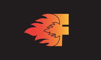 Flame Letter F Logo Design Vector Template. Beautiful Logotype Design For Fire Flames Company Branding.