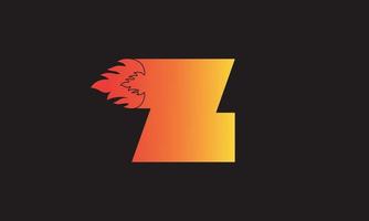 Flame Letter Z Logo Design Vector Template. Beautiful Logotype Design For Fire Flames Company Branding.