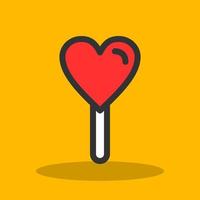 Heart Lollipop Vector Icon Design