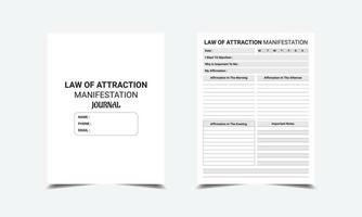 Law of Attraction Manifestation kdp interior vector