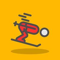 Skiing Vector Icon Design