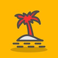 Palm Island Vector Icon Design