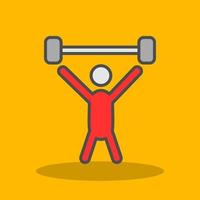 Weight Lifting Person Vector Icon Design