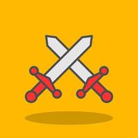 Sword Fighting Vector Icon Design