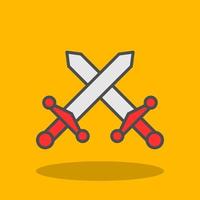 Sword Fighting Vector Icon Design