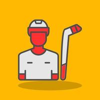 Hockey Player Vector Icon Design