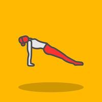 Upward Plank Pose Vector Icon Design