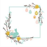 Happy Easter Frame. Vector design for card, poster, flyer and other use.