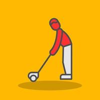 Golf Player Vector Icon Design